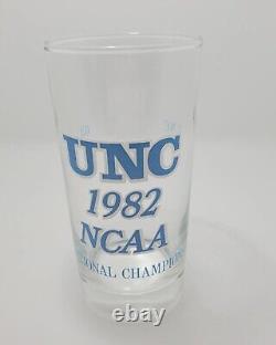 Vintage 1982 UNC National Champions Glass North Carolina Michael Jordan
