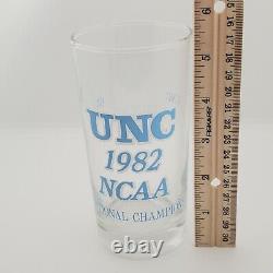 Vintage 1982 UNC National Champions Glass North Carolina Michael Jordan