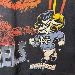 Vintage 1990s UNC North Carolina Tar Heels AOP NCAA Wauldron T-Shirt