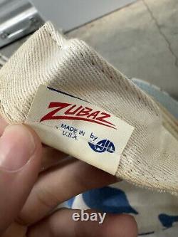 Vintage 1990s UNC Tar Heels AOP Zubazz SnapBack Hat Blue MADE IN USA 90s