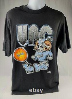 Vintage 1993 North Carolina Tar Heels UNC black T-shirt Men's XL Mint Condition