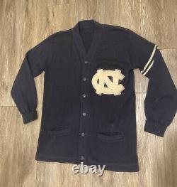 Vintage 50s 60s UNC North Carolina Tar Heels Varsity Letter Cardigan