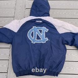 Vintage 90's NORTH CAROLINA Tar Heels Full Zip JACKET COAT STARTER XL Hooded