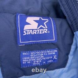 Vintage 90's NORTH CAROLINA Tar Heels Full Zip JACKET COAT STARTER XL Hooded
