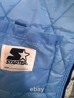 Vintage 90's NORTH CAROLINA Tar Heels Full Zip JACKET COAT STARTER XL Hooded