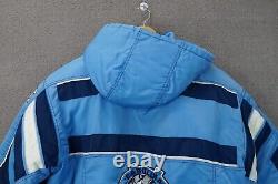 Vintage 90's NORTH CAROLINA Tar Heels PULLOVER JACKET COAT STARTER L UNC Blue