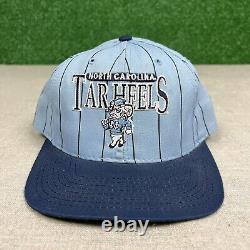 Vintage 90's The Game North Carolina Tar Heels Pinstripe Snapback Hat UNC
