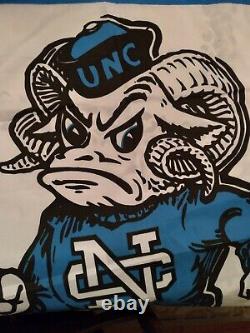 Vintage 90's UNC North Carolina Tar Heel Banner And He's Mad as Heel Old School