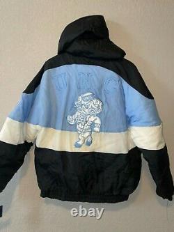 Vintage 90s NCAA UNC North Carolina Tar Heels Blue Jacket Bomber VTG XL