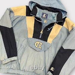 Vintage 90s North Carolina Tar Heels Starter Jacket Hooded Parka Mens Sz XXL MJ
