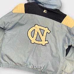 Vintage 90s North Carolina Tar Heels Starter Jacket Hooded Parka Mens Sz XXL MJ