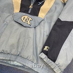 Vintage 90s North Carolina Tar Heels Starter Jacket Hooded Parka Mens Sz XXL MJ