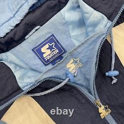 Vintage 90s North Carolina Tar Heels Starter Jacket Hooded Parka Mens Sz XXL MJ