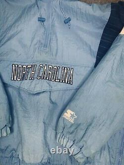 Vintage 90s Starter North Carolina UNC Tar Heels Puffer Jacket Size L Large