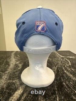 Vintage 90s UNC North Carolina Tar Heels Hat SnapBack Big Logo RARE White Blue