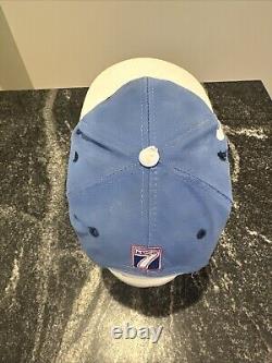 Vintage 90s UNC North Carolina Tar Heels Hat SnapBack Big Logo RARE White Blue