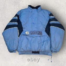 Vintage 90s UNC North Carolina Tar Heels Puffer Jacket Half Zip