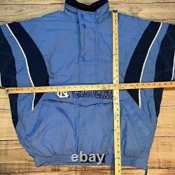 Vintage 90s UNC North Carolina Tar Heels Puffer Jacket Half Zip