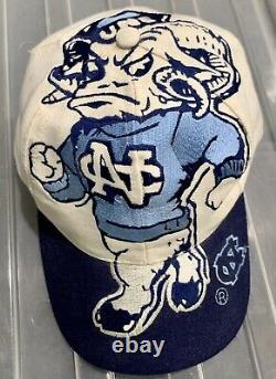 Vintage 90s UNC North Carolina Tar Heels The Game Big Logo Snapback Hat Cap NCAA