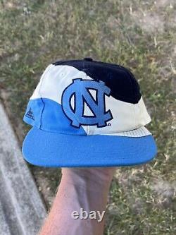Vintage Apex One North Carolina TarHeels Snapback Hat Cap Logo Tri Wave UNC