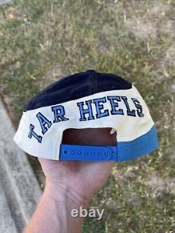 Vintage Apex One North Carolina TarHeels Snapback Hat Cap Logo Tri Wave UNC