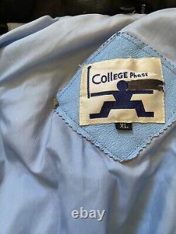Vintage College Phase UNC Carolina Tarheels Letterman Varsity Bomber Jacket XL