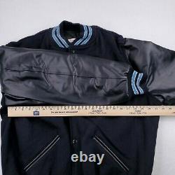 Vintage Hatchers UNC Tar Heel Navy Blue Mens XL Letterman Varsity Jacket Wool