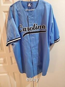 Vintage Mens Starter Jersey XXL North Carolina Tar Heels Baseball Shirt