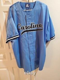 Vintage Mens Starter Jersey XXL North Carolina Tar Heels Baseball Shirt