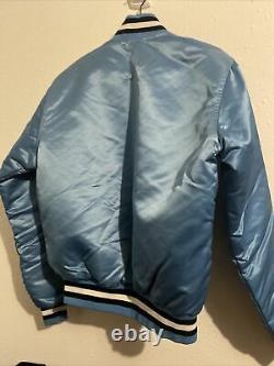 Vintage Mens Starter North Carolina Tar Heels Satin Jacket Size Medium Blue UNC