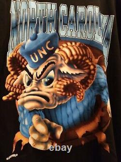 Vintage NOS 90's Nutmeg North Carolina Tar Heel Mascot Shirt UNC Final Four NCAA