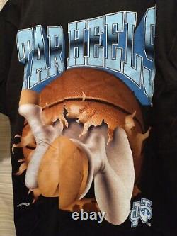 Vintage NOS 90's Nutmeg North Carolina Tar Heel Mascot Shirt UNC Final Four NCAA