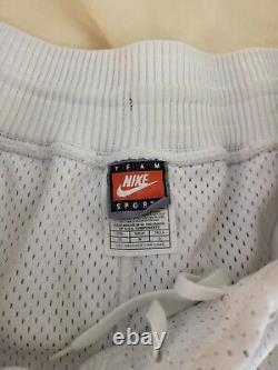 Vintage Nike North Carolina Tar Heels UNC Basketball Shorts RARE WHITE sz36 NCAA
