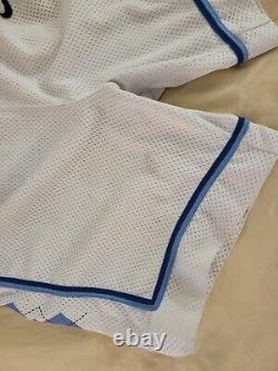 Vintage Nike North Carolina Tar Heels UNC Basketball Shorts RARE WHITE sz36 NCAA