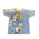 Vintage North Carolina Tar Heels 90s All Over Print Aop Ncaa T-shirt Unc Sz Xl