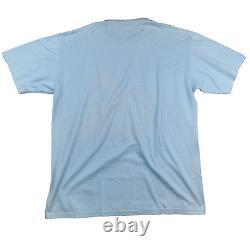 Vintage North Carolina Tar Heels Shirt Men Large Blue 80s Rameses UNC University