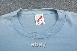 Vintage North Carolina Tar Heels Shirt Men Large Blue 80s Rameses UNC University