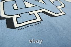 Vintage North Carolina Tar Heels Shirt Men Large Blue 80s Rameses UNC University