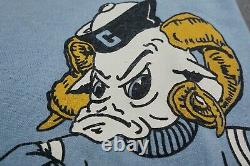 Vintage North Carolina Tar Heels Shirt Men Large Blue 80s Rameses UNC University