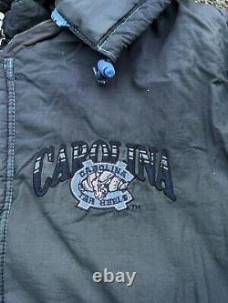 Vintage North Carolina Tar Heels Starter Jacket Hooded Parka Unc NCAA Size XL