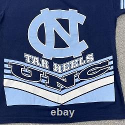 Vintage North Carolina Tar Hills Shirt Men XL Single Stitch UNC All Over Print