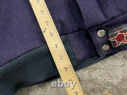 Vintage North Carolina UNC Tar Heels Jeff Hamilton Leather Jacket Coat Men Large
