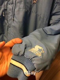 Vintage North Carolina UNC Tar Heels Starter Jacket Small Keeling Pierce Cole