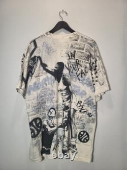 Vintage Rare 1990 Okina NCAA UNC Tar Heels AOP Double-sided T-Shirt Size XL