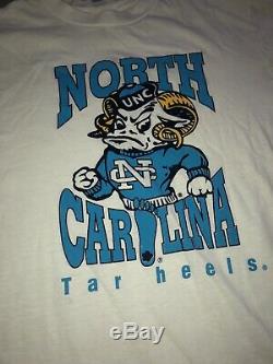 Vintage Rare UNC North Carolina Tarheels Single Stitch T Shirt Size L U. S. A