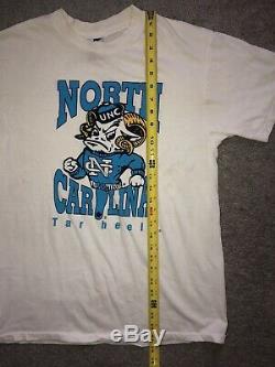 Vintage Rare UNC North Carolina Tarheels Single Stitch T Shirt Size L U. S. A