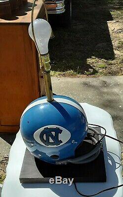 Vintage Riddell 70's UNC Tar Heels Kra-Lite Football Helmet Lamp Rare! Full Size