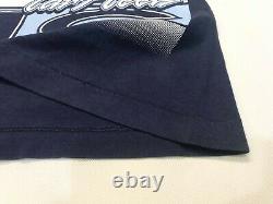 Vintage Salem NCAA UNC Tar Heels All Over Print T-Shirt Navy Blue XL Tee USA