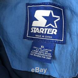 Vintage Starter Carolina Tarheels Half Zip Jacket/coat Vtg XL UNC