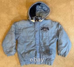 Vintage Starter North Carolina UNC Tarheels Puffer Jacket Blue Mens Size M